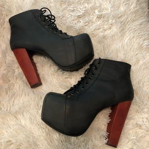 Jeffrey Campbell Black Distressed Lita